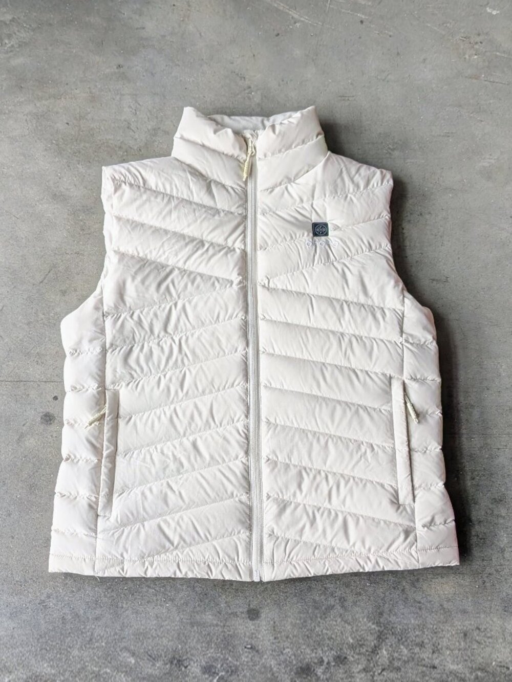 Ororo Women's Heated Lightweight Down Vest Ivory No Battery small
